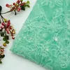 Tela Bordada Tridimensional, Tela de Malla para Hanfu Diy, Accesorios para Cheongsam, Tela Bordada