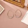 Ganchos para Orejas con Esmalte Rojo Goteante Estilo Hong Kong Kong Coreanos Dongdaemun Pendientes de Aro Lisos Forma de Gota Moda de Alta Gama Pendientes Sencillos