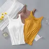 Ropa interior de capa base a la moda para primavera y verano, nuevo estilo, chaleco acolchado acanalado, sujetador todo en uno que se puede usar por fuera