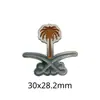 Emblema Nacional Saudita Insígnia Adesivo para Celular Padrão Palmeira e Cimitarra Insígnia de Metal Presente Comemorativo Fonte de Fábrica Transfronteiriça
