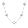 Pendientes, collar y anillo de plata de ley S925 con perlas de agua dulce y circonitas para mujer, joyería elegante y con estilo.