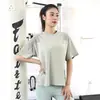 Top de Yoga de Verão 2025 Corte Solto Manga Curta Esportivo Feminino Secagem Rápida Corrida Fitness Top Respirável Camiseta de Treino