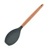 Venta al por mayor de fábrica Amazon Juego de utensilios de cocina de silicona con mango de madera Juego de 11 piezas Utensilios de cocina Olla para cocinar Pala Cuchara