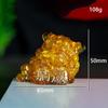 [Artículo Caliente de Transmisión en Vivo] Adorno de Sapo Dorado de Tres Patas Acostado Relleno de Resina Adorno de Cristal Natural