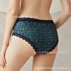 Roupas Íntimas de Renda Europeia e Americana Personalizadas Roupas Íntimas Femininas Estampadas Renda Sexy Respirável Algodão no Gancho Calcinhas Fornecimento Direto da Fábrica