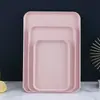 Bandeja de Paja de Trigo Juego de Té para el Hogar Bandeja para Taza de Té Bandeja Rectangular para Frutas Bandeja de Almacenamiento Bandeja para Piezas de Rompecabezas Infantiles