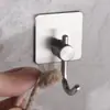 Gancho de aço inoxidável para casa transfronteiriço, gancho adesivo espessado, gancho de roupa para parte de trás da porta do banheiro, gancho de roupa de ferragem sem furar, gancho de casaco