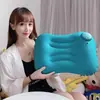 Almohada Inflable Almohada de Viaje Almohada Lumbar Multifuncional Almohada Lumbar Inflable Tipo Presión Almohada de Compresión Engrosada Portátil