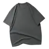 Camiseta Básica Unisex de Algodón Puro Pesado, Color Sólido, Cuello Redondo, Manga Corta, Oversize Holgada, Hombro Caído, Venta al por Mayor, 300g