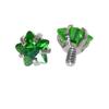 1 acessório de unha com lábio rosqueado de aço inoxidável com cabeça de zircão em forma de estrela 3-5 mm 0,9-1,0 mm dente interno