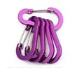 Alambre de acero de aleación de aluminio multicolor n.°. 5 Mosquetones con Forma de Calabaza para Exteriores, Clip para Mochila, Clip para Botella de Agua, Clip de Resorte Plano