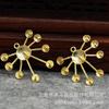 DIY acessórios de jóias 25*23mm flor coração pérola incrustada pingente colar cocar passo acessórios para o cabelo material A640