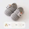 Calcetines de suelo para bebé para otoño e invierno, cálidos, antideslizantes, con suela suave para caminar en casa para bebés y niños pequeños, calcetines para niños con forro polar añadido para otoño e invierno