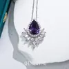 Moda Europea y Americana Lujo Banquete Gama Alta Colorido Circonita Aguja de Plata de Ley Pendientes Colgante Vestido de Diosa Joyería para Fiesta