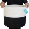 Cesta de Almacenamiento Cesta Tejida Cesta de Almacenamiento Cuerda de Algodón Almacenamiento de Artículos Varios Cesta de Almacenamiento para Armario Cesta de Almacenamiento Algodón Lino Cesta Plegable