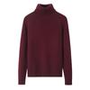 Ropa Nueva de Otoño e Invierno 100% Cachemira Cuello Alto para Mujer Hilado Doble Espesor Capa Base Suéter Tejido Cálido de Color Sólido