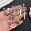 Acessórios para Joias DIY em Liga de Zinco, Espada, Espada Longa, Faca, Espada Ocidental e Outros Pingentes de Armas, Pingentes Vintage Feitos à Mão