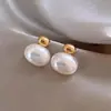 Brincos com Desconto Liquidação Brincos de Pérola Stud para Mulheres Elegantes Simples Versáteis Mercado Atacadista