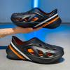 Sapatos Croc Masculinos Verão Recortes Inclusivos Respiráveis para Dirigir e Pescar Juventude Solado Grosso Antiderrapante Sandálias Casuais Outdoor