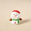 Llavero Colgante Talla en Madera Hecho a Mano Muñeco de Nieve Colgante Dibujos Animados Lindos para Mochila Adorno de Madera Maciza Regalo de Navidad