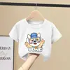 Roupas Infantis Camiseta de Manga Curta para Meninos Verão Novo Estilo Crianças Tamanho Médio e Grande Crianças Algodão Puro Verão Tops de Gola Redonda para Meninos Camisetas Tendência de Verão