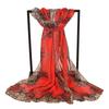 Novo Estilo Primavera e Verão 50*155 Lenço de Seda Chiffon Estampado Elegante e Fashion para Mulheres, Lenço de Gaze, Xale de Proteção Solar em Estoque