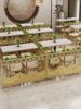 Hotel Restaurante Luz Luxo Conjunto Porta Cartão Ferro Verde Baixo Sulco de Plantio Rack Tela de Bar Ausway Rack Decorativo Guarda-corpo