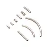 Plata de Ley S925 Personalizada Tubo de Bambú Tubo Curvo de Bambú Accesorios para Joyería DIY Tubo Redondo Accesorios de Bambú Tubo de Plata Pequeño Venta al por Mayor