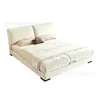 2026 Novo Quarto Principal de Luxo Armazenamento de Tecido Cama de Casamento Estilo Creme Chenille Pelúcia Orelha de Elefante Cama