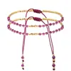 Pulsera Pequeña de Piedra de Uva Natural con Cuentas para Niñas Simple Nicho Pulsera de Cuentas Miyuki Estilo Ins Joyería Europea y Americana