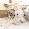 Celebridade da Internet Desenho Animado Coelho Pingente Boneca Brinquedo de Pelúcia Coelho Branco Boneca de Pano Boneca Pequena Pingente de Mochila Mini