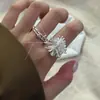 Anillos de Fuegos Artificiales Dulces y Frescos Apilables para Mujeres, Anillos Abiertos Geométricos de Doble Capa de Estrella de Onda Cepillada, Anillos de Dedo Índice de Estilo Ins de Moda