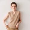 Essencial para Camadas Versátil Colete de Cashmere com Decote V para Mulheres, Colete Suéter Sem Mangas de Lã Grossa, Cardigã Camada Base Solto
