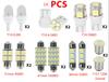 Juego combinado de LED para coche 14 28 42 piezas T10 luz de posición doble punta luz de lectura luz de matrícula Interior