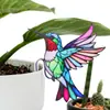 2 Enfeites de Pendurar: Capas de Vasos de Flores em Acrílico, Apresentando Animais Fofos Como Pássaros, Borboletas e Sapos, Adequados para Ganchos de Vasos de Flores