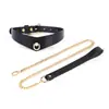 Collar de cuero sexy SM K8 electrodoméstico adulto K9 collar de entrenamiento juguete para parejas cadena de tracción de piel de vaca