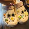Óculos de sol Frescor de verão Estilo praia oceano sapatos com furo sapatos flor dopamina Sapatos estilo celebridade da internet fivela removível
