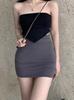 Falda que Cubre la Cadera para Mujer Temporada Primavera Otoño 2025 Falda Ajustada Corta Anti-Exposición Sexy Sexy Cintura Alta Aspecto Adelgazante Ultra Corta