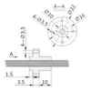 Haste Rosqueada Trapezoidal T8 Porca Redonda com Flange de Cobre Total com Especificações Completas de Rosca Adequada para Impressoras 3D