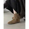Nuevas botas Martin de verano para mujer, que aumentan la altura, con suela gruesa, adecuadas para combinar con faldas, botines Boken, botas apiladas, Maillard