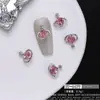 Acessórios Populares de Nail Art Transfronteiriços Pedra Gema K Branca Coração Laço Strass Rosa Decorações para Unhas Venda por Atacado