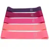 Bandas de Resistencia de Látex con Gradiente Rosa, 5 Niveles de Tensión Bandas de Ejercicio para Entrenamiento de Glúteos y Piernas