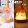 Piedra en bruto de cristal natural, piedra aromática para aceites esenciales, aromaterapia sin fuego, luz nocturna, luz ambiental para el hogar y el dormitorio, regalo, decoración