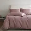Clase A Lujo Ligero Algodón de Fibra Larga de Xinjiang Juego de Cama de Cuatro Piezas Algodón Puro Color Sólido Juego de Cama de Cuatro Piezas Color Liso Funda de Edredón para B&B Individual