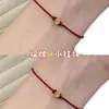 "Llega la Buena Suerte" Pulsera de la Fortuna Color Dorado Nuevo Estilo Chino Pulsera Tejida a Mano Pulsera Blanqueadora Regalo para Mejor Amigo