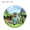 En stock Juego Mi Mundo Guerra de Píxeles Tema Cumpleaños Cena Ambiente al Aire Libre Productos Día de Todos los Santos Vajilla Desechable