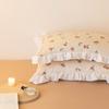 Par de fundas de almohada de algodón con volantes de conejito de tulipán individual para niña funda de almohada de algodón individual 48x74c