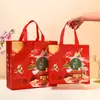 Bolsa No Tejida Festival de Mediados de Otoño Color Bolso de Mano Película Engrosada Luna Roja Bolsa para Pastel de Luna Bolsa de Empaque Bolsa de Empaque Bolsa de Regalo