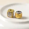 Cobre Antiguo Dorado DIY Incrustado Turquesa Espaciadores Cuadrados de Tres Vías Zakiram Accesorios Galvanizados Pulsera Collar