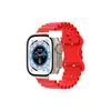 Para Apple Watch 8 Ultra Watch Pulseira de Silicone Marinho Fivela Apple Fivela Borboleta Pulseira